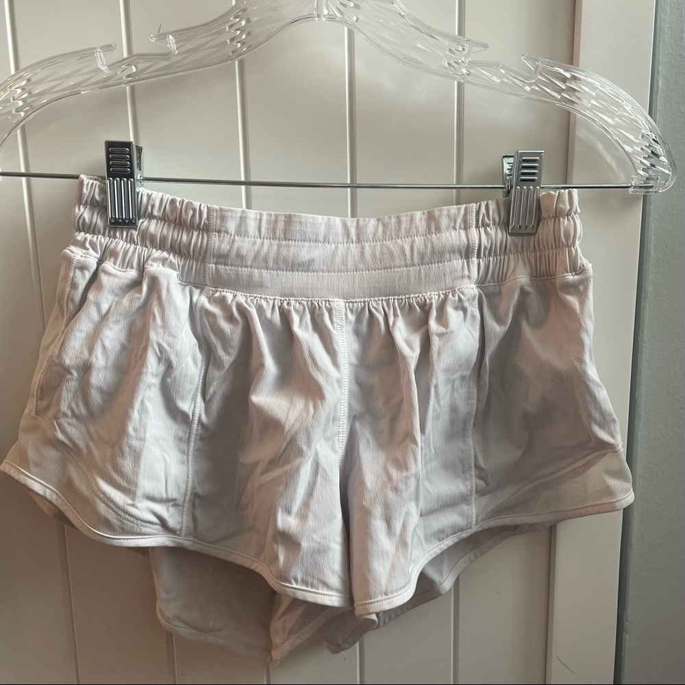 White Lululemon shorts